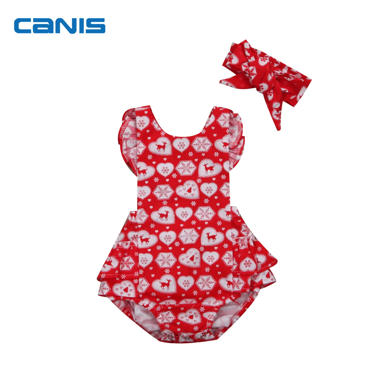 2017 Фирменная Новинка для новорожденных комплекты маленьких девочек Рождество