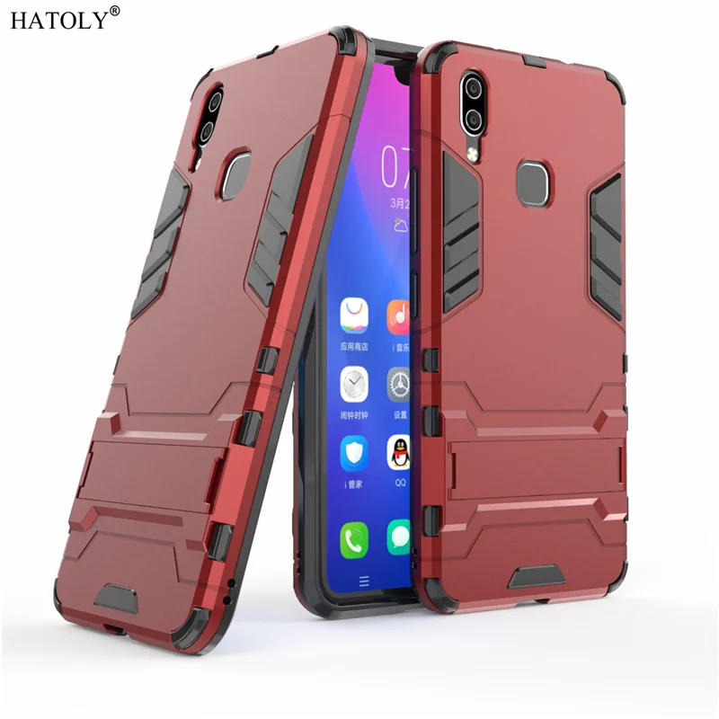 Защитный чехол HATOLY для BBK Vivo X21 ударопрочный VIVO с роботом из силиконовой резины