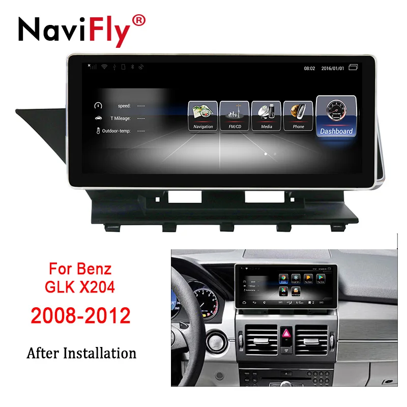 NaviFly 3G RAM 32G ROM 4G LTE автомобильный аудио gps радио плеер для Benz GLK X204 2008 до 2012 с 10 25 &quotfull