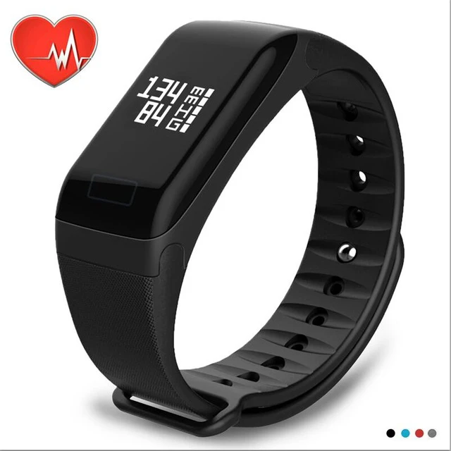 Smart band Black Умный Браслет F1 IP67, измеритель артериального давления, пульсометр, умный Браслет, фитнес-трекер, шагомер для Android IOS - Цвет: Smart band Black