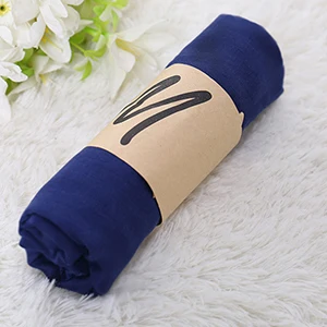 Navy Blue Модный однотонный хлопковый льняной женский шарф зеленый теплый плащ осень зима Дамский шарф Вуаль Женская шаль Женский Пашмина - Цвет: Navy Blue