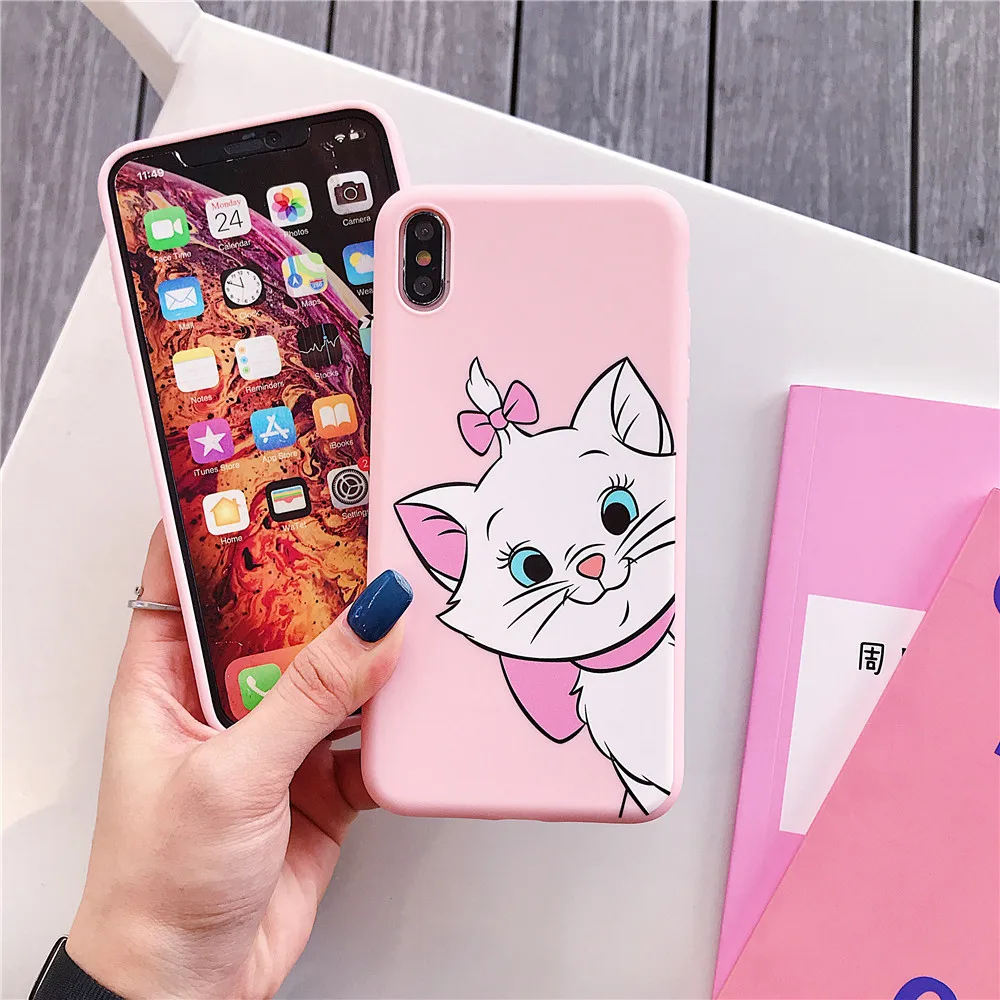 Чехол для телефона из ТПУ с мультипликационным принтом marie cat candy Apple iPhone 7 8 6 s plus 11