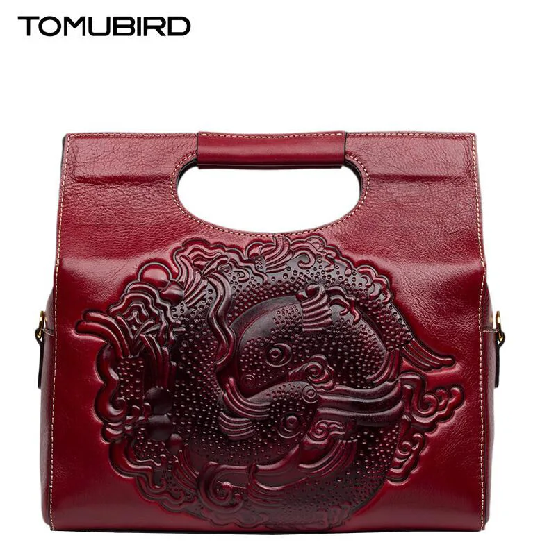 TOMUBIRD Новый Улучшенный натуральной кожи Дизайнера Вдохновили Tote Сумки Для