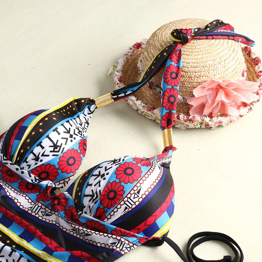 2018 Women Swimwear One Pieces Summer Beach Bathing Suit Sexy Crochet Swimsuit Boho Monokini paisley XL | Спорт и развлечения