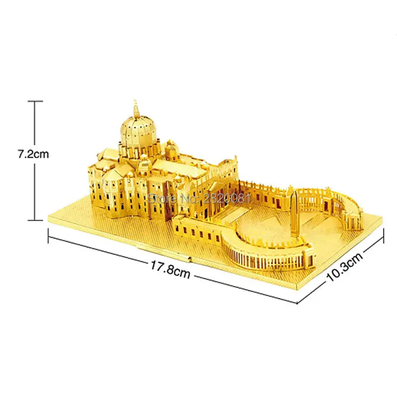 3D металлическая головоломка собиратель Святого Петра архитектурная модель