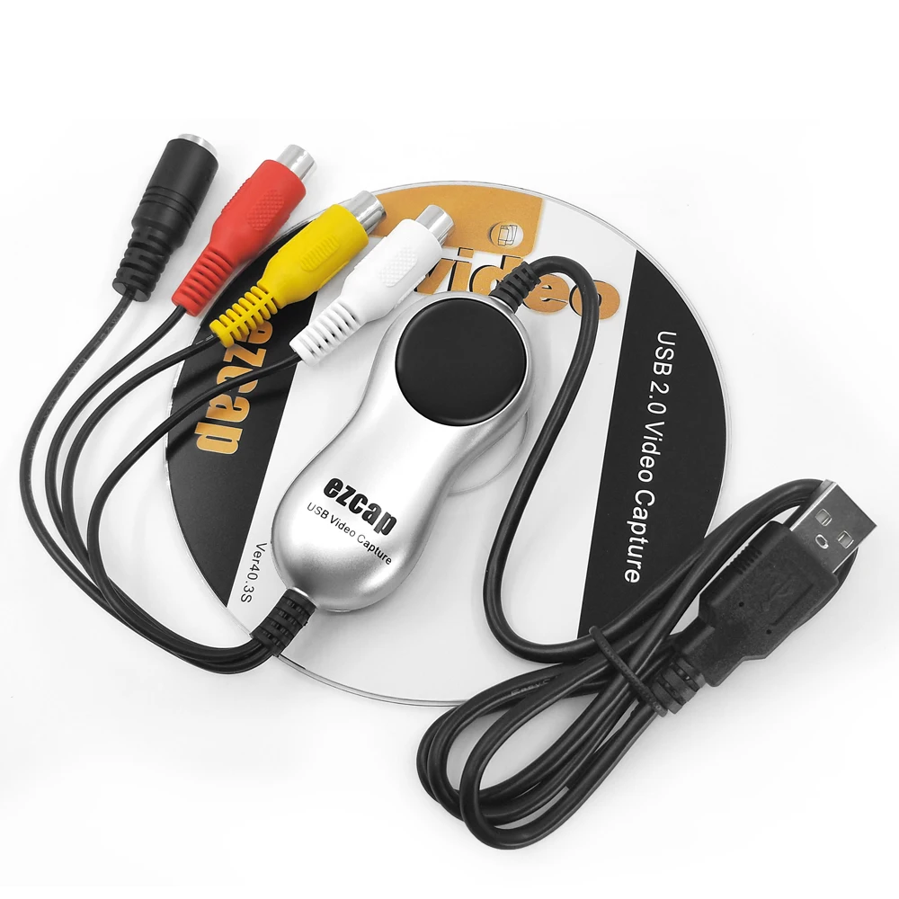 USB 2 0 HD видео Захват ТВ DVD VHS адаптер DVR рекордер конвертер Аналоговое аудио в