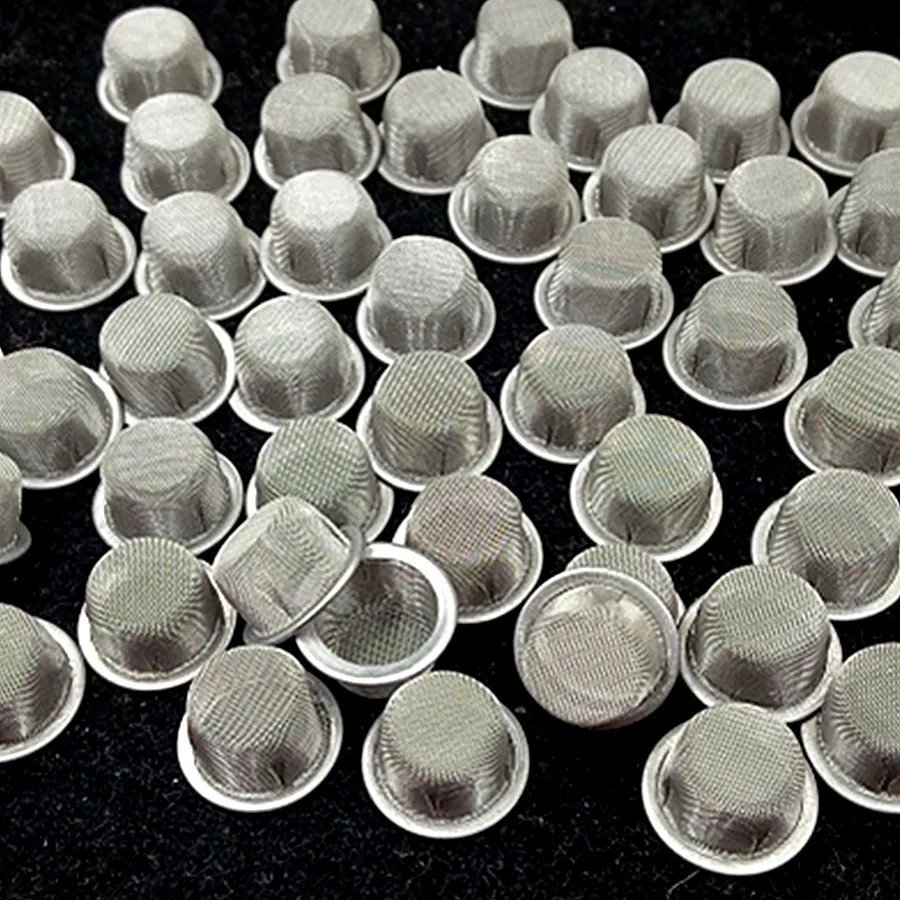 

10PCs Stainless Steel Quartz Crystal Smoking Pipes Wand Metal Filters Accessories Filter screen 16x12x8mm