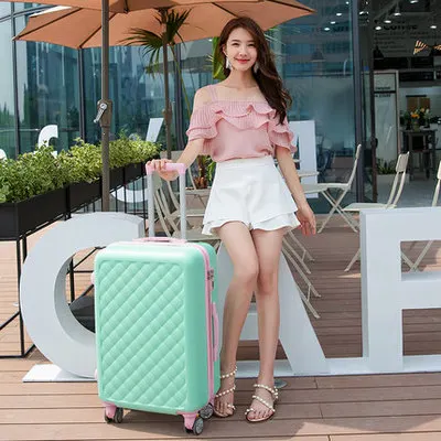 luggage Комплект из 2 предметов, для путешествий костюм чехол Комплект Роллинг Чемодан тележка чехол Дорожная сумка 20/24/26inch вращающиеся колеса Для женщин Бизнес ручной клади Чемодан набор - Цвет: luggage