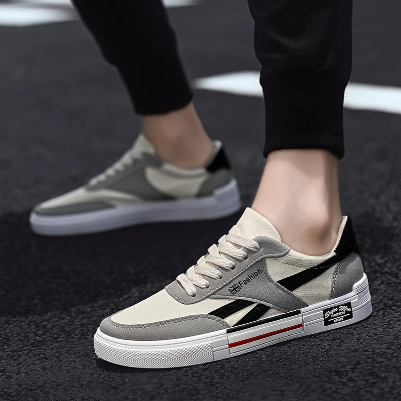 New Listing Spring Summer Comfortable Casual Shoes Men's Canvas Lace Fashion Flats Sneakers Men Shoes44 | Обувь