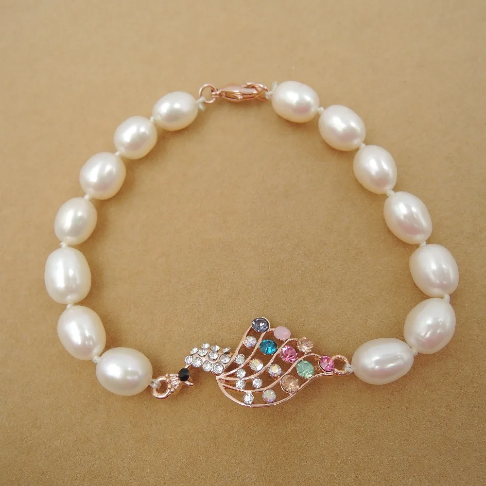 

100% NATURE FRESHWATER PEARL Bracelet-AAAAA high good quality
