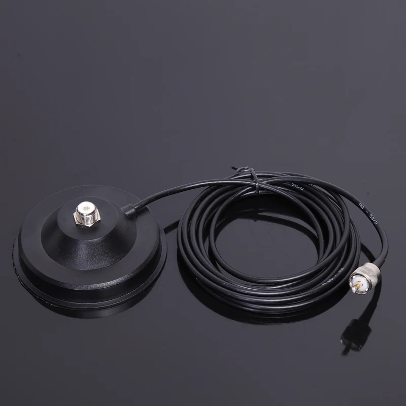 

Authentic Magnetic Mount (base dia:11.5CM) 5M Coaxial Cable for Mobile Radio Car Raio Vehicle Radio Antenna (Black)