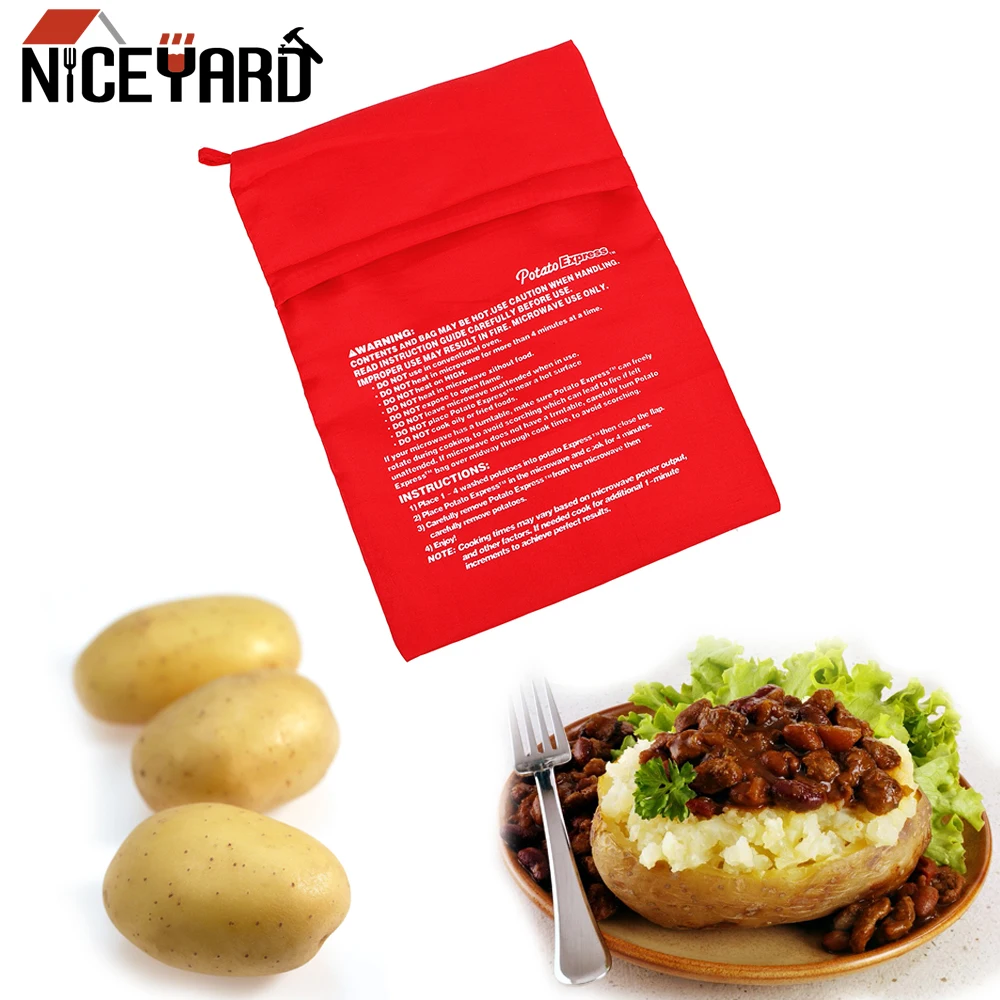 NICEYARD микроволновая печь для выпечки пакет для запекания картофеля Быстрый запеченный картофель кармашек для риса легко варить паровой карман моющаяся плита мешок