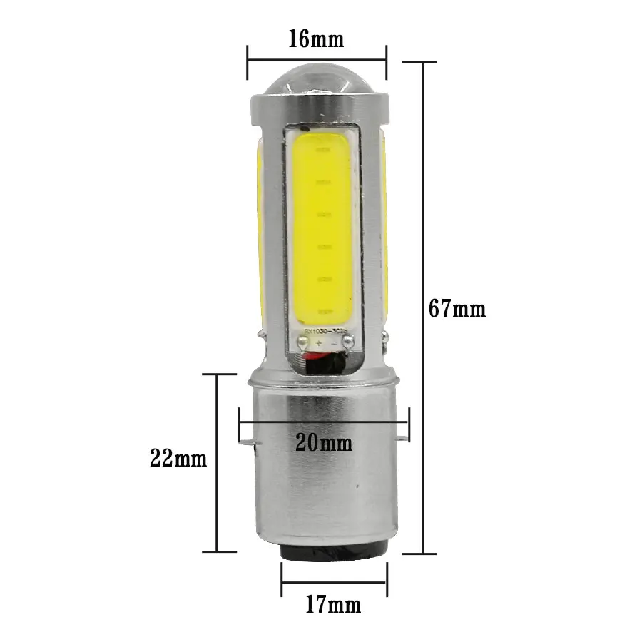 1 шт. высокое качество белый DC12V 25 Вт DRL BA20D H6 E301 COB светодиодный Мотоцикл мопед ATV ДВИГАТЕЛЬ велосипед головной светильник лампа противотуманный светильник 6500K
