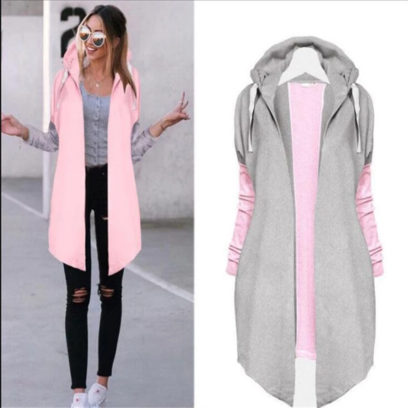 Толстовка на молнии с капюшоном Повседневная хлопковая толстовка и длинным