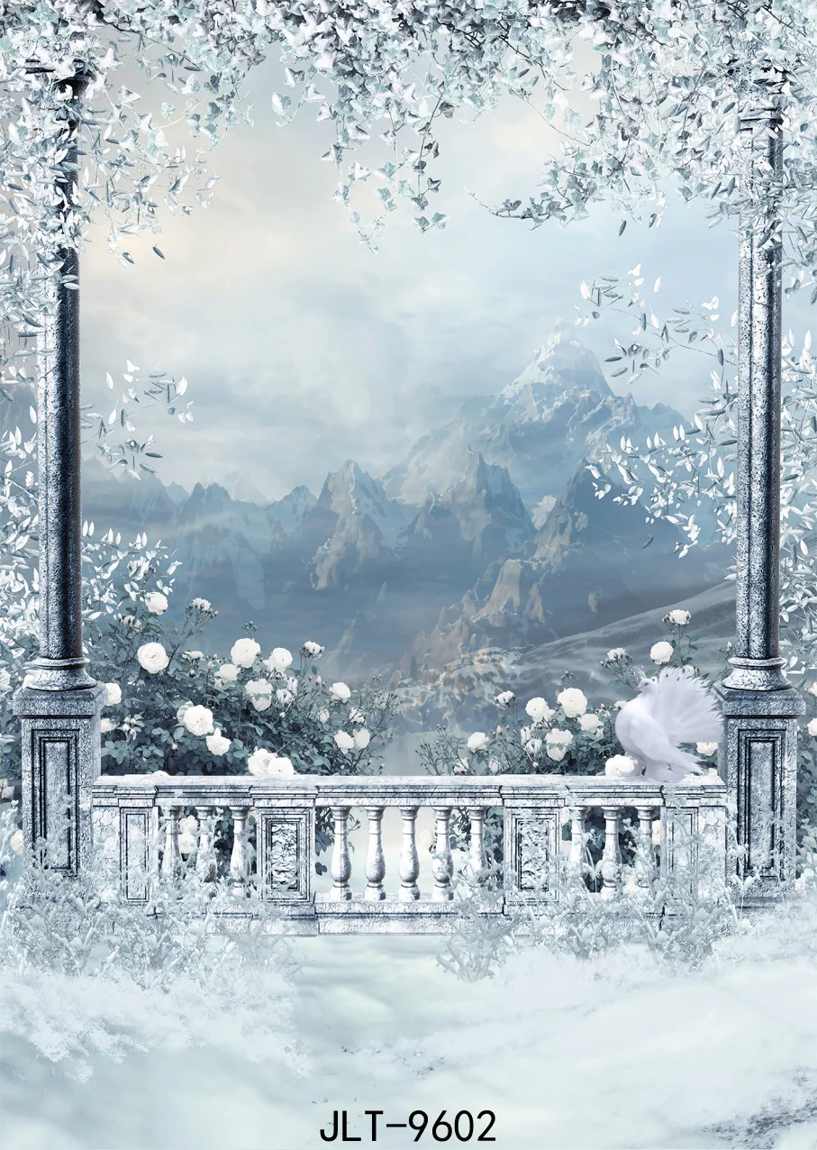 

Snow Outlet Mountains Vinyl Photographic Backgrounds for Portrait Wedding Party Baby Backdrop Photocall Photo Booth Studio