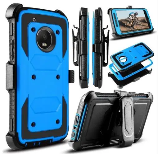 YUMQUA Funda, чехол для Motorola Moto Z2 Force XT1710 /Moto Z2 Play, чехлы, чехол, полноразмерная прочная кобура, зажим для ремня - Цвет: Blue