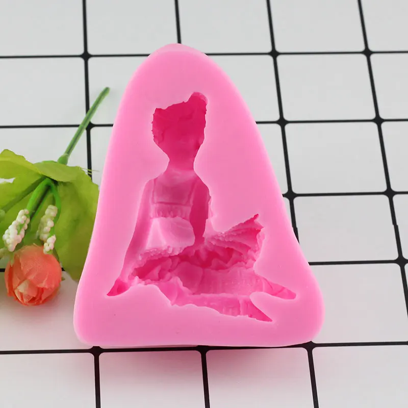 Mujiang Ангел девочка балет танцор силиконовая помадка мыло 3D форма для торта Кекс