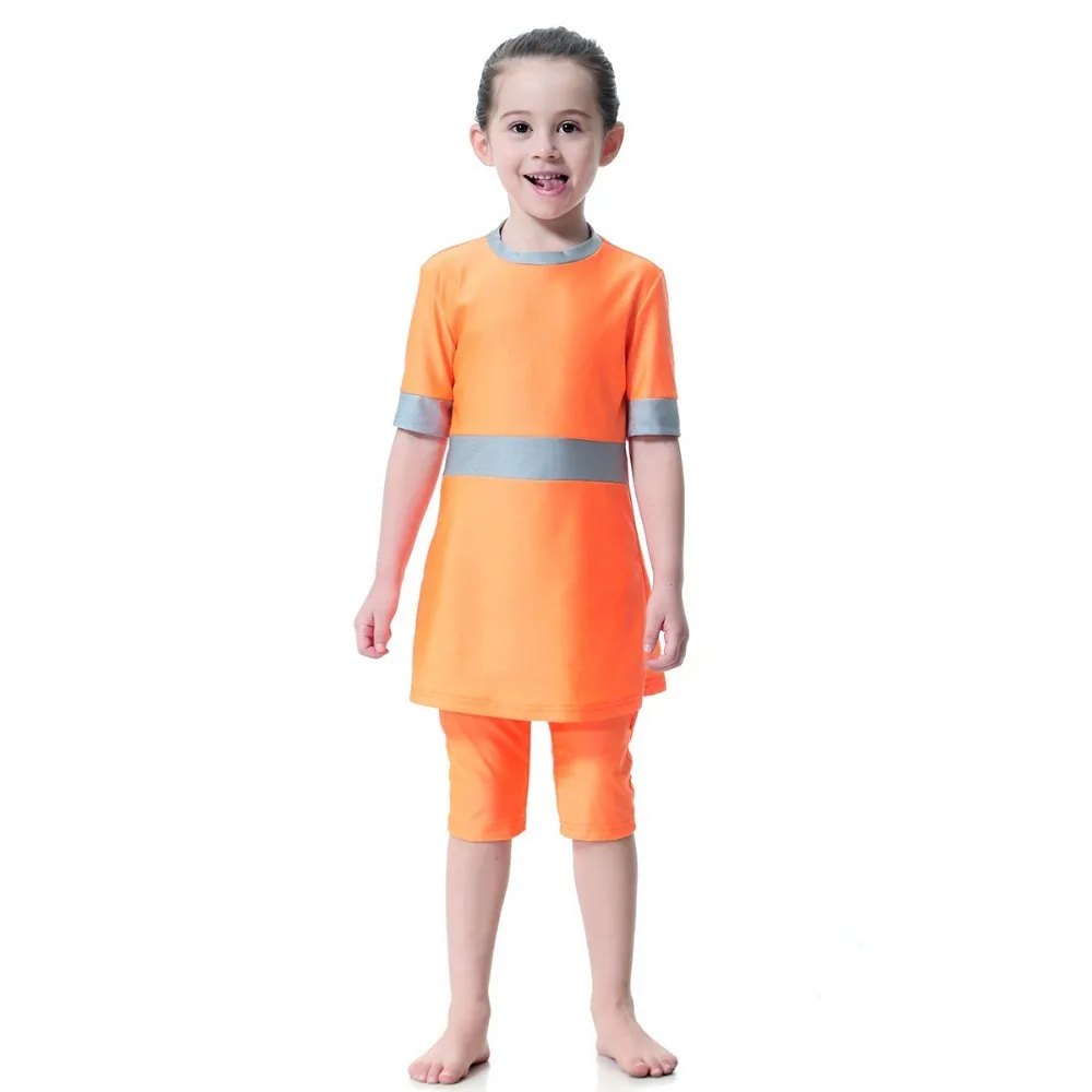 Для девочек-мусульманок купальники исламских детей Купальные костюмы пляжная