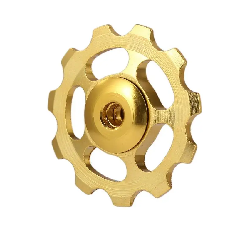 Gold MTB 11T задний переключатель передач велосипедный колеса керамический подшипник шкив CNC дорожный велосипед направляющий ролик направляющий часть Велоспорт аксессуар - Цвет: Gold