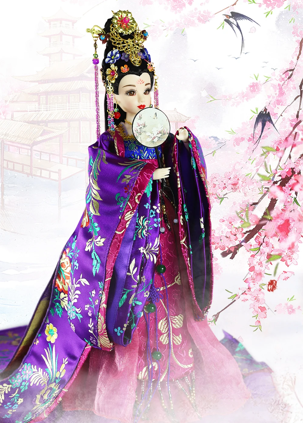 Fortune days bjd кукла Восток Шарм Элегантная Леди китайский стиль включая одежду стенд коробка 35 см головной убор сувенир