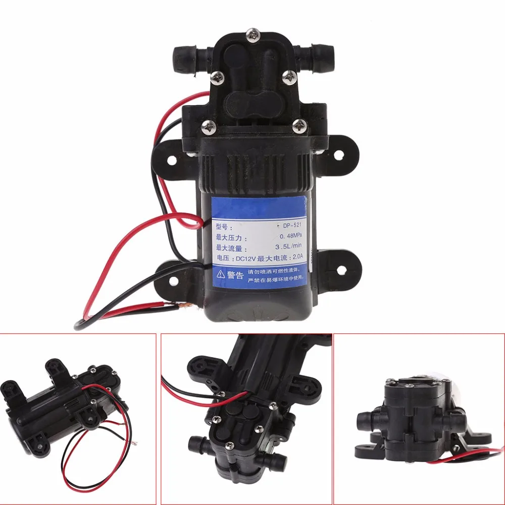 DC 12V 3.5L/Min 0.48MPa 70 PSI Diaphragm High Pressure Self Priming Water Pump Micro Pumps | Обустройство дома