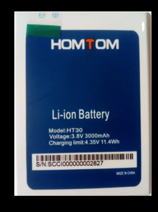 100% Новый оригинальный homtom ht30 аккумулятор 3000 мАч for смартфон | Мобильные телефоны и