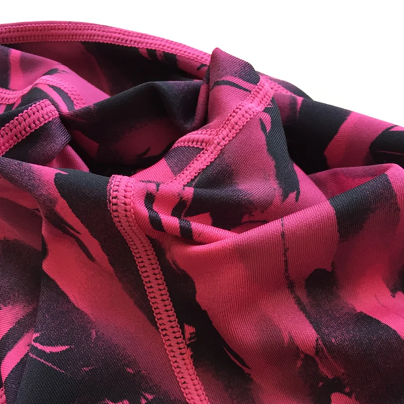 U Женские беговые кроссовки для йоги облегающие Капри с красным пером широким