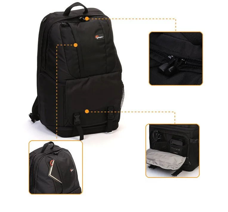 Free Shipping Genuine Lowepro Fastpack 350 Photo DSLR Camera Bag Digital SLR Backpack laptop 15.4" with All Weather Cove