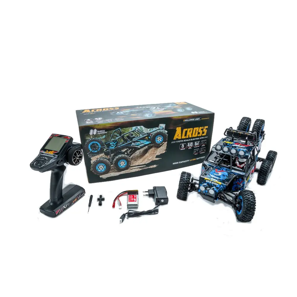Wltoys 12628 1/12 2.4G 6WD RC Car 550 Brushed 40km/h Rock Crawler With LED Light RTR Toy Boys Birthday Gift