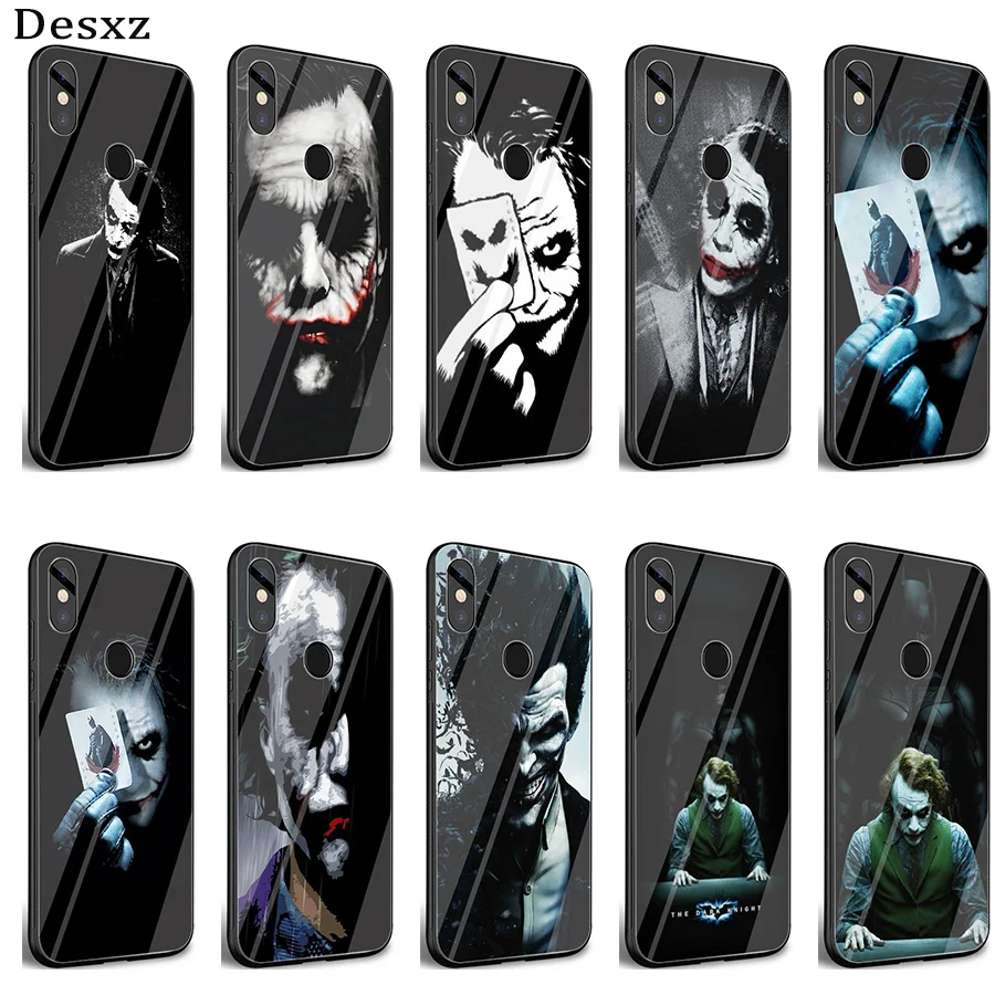 Чехол из закаленного стекла Desxz Batman Y Joker для Xiaomi MI 8 9 Lite A1 A2 Redmi Note 5 6 7 Pro 6A 4X Pocophone