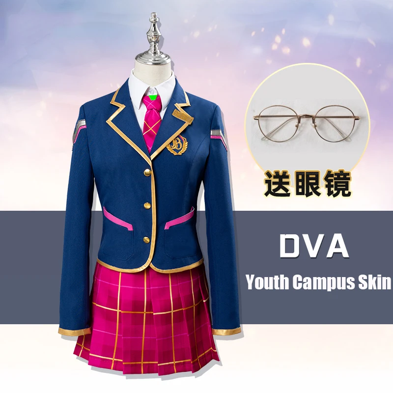 Аниме! Игровая Милая школьная форма OW DVA для молодежного кампуса костюм косплея