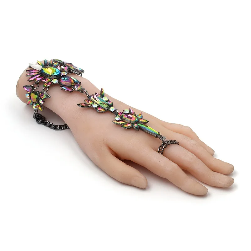 Boho Кристалл ножной браслет Австралия пляж отдых лодыжки браслеты для сандалий сексуальные ноги цепи женские массивные Asteria Lyra ноги ювелирные изделия - Окраска металла: A MULTI
