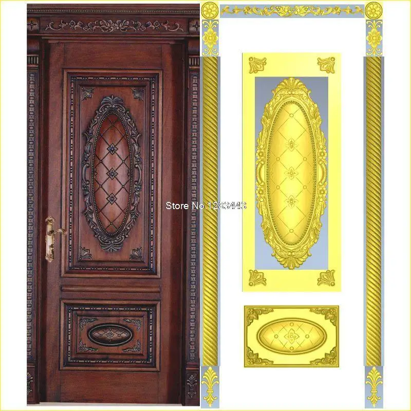 Формат мебели Door_4 3D STL 8 шт./лот украшение модели рельефом для формата с ЧПУ|stl relief|3d