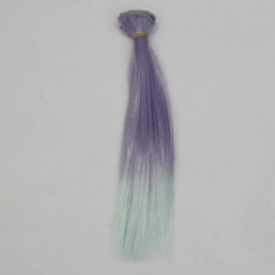 1 шт. 25x100 см Ombre Цветные кукольные аксессуары прямые синтетические волосы для