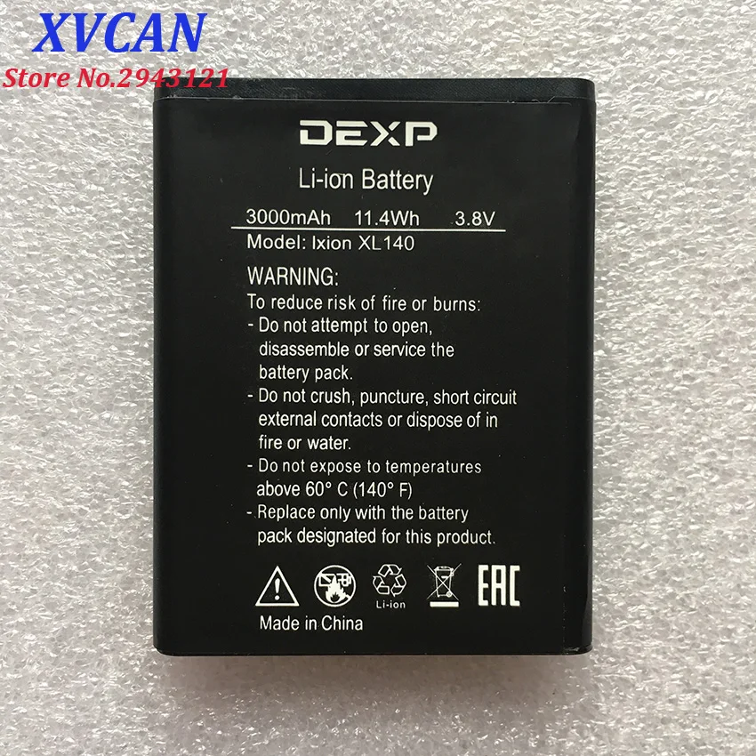 Для DEXP Ixion XL140 FLASH 3000mAh Мобильный телефон литий-ионный аккумулятор замена |