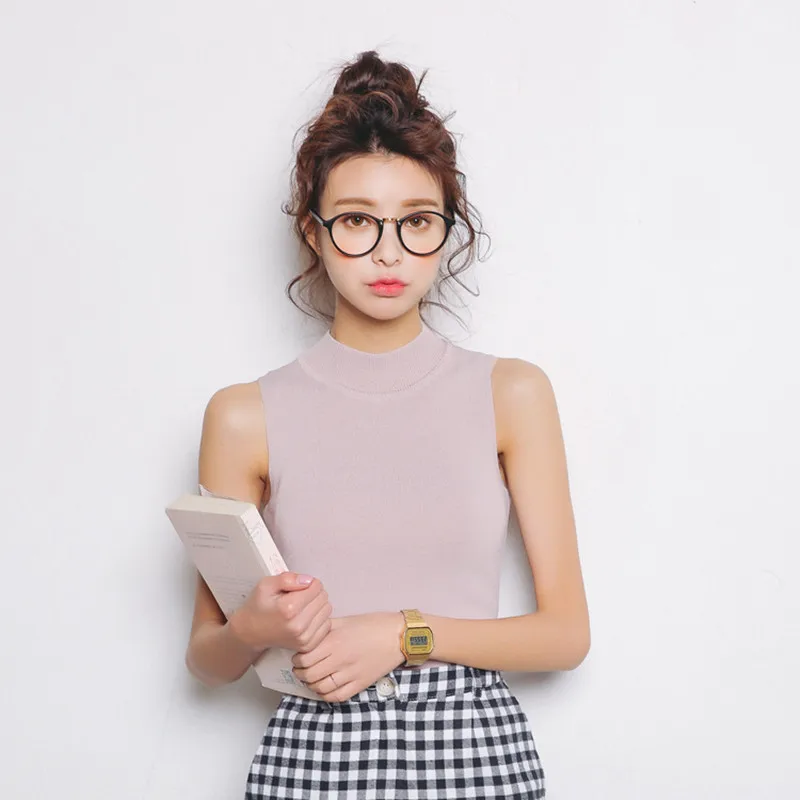 Женский тонкий свитер DHfinery однотонный трикотажный жилет из ледяного шелка с