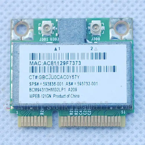 Беспроводная плата wlan BCM94313HMG2LP1 BRCM1050 для Broadcom 4313 HP COMPAQ 593836 001 593732 802.11a/b/g/n Mini PCI E|wlan