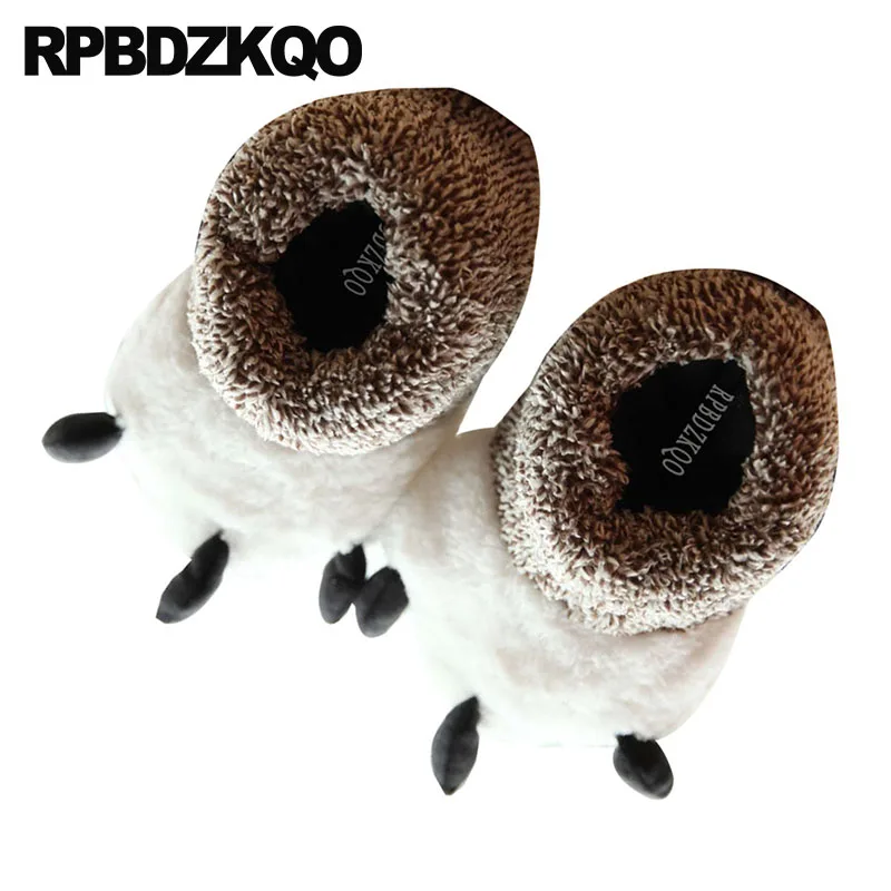 Плюшевые Пушистые туфли с динозавром 13 дюймов широкий размер женская зимняя