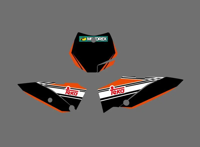 0536 новый стиль Bull (оранжевый и черный) команда графика фоны наклейки Наборы для SX65