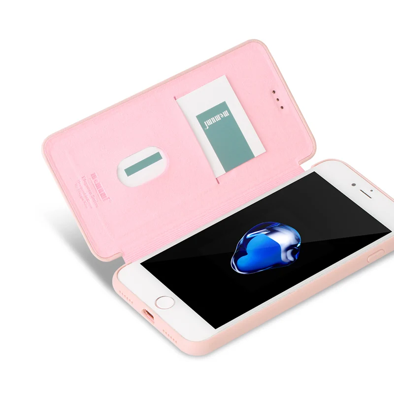 Memumi полный защитный чехол для iPhone 7 8 плюс искусственная кожа флип корпус покрытие