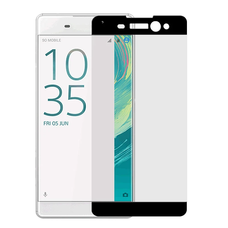 Закаленное защитное 3d стекло с закругленными краями на весь экран для Sony Xperia XA Ultra