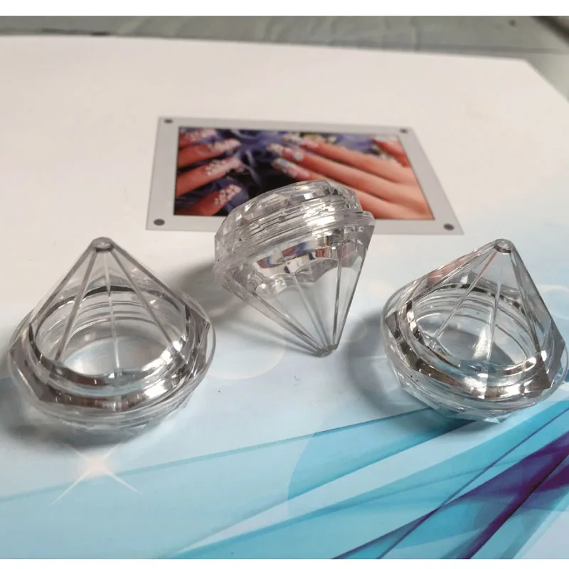 5 г Diamond Форма масло крем Jar Box Прозрачный Пустые путешествия косметический упаковки горшок для макияжа век, блеск порошок 100 шт