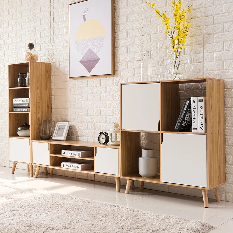 4 в 1 гостиная деревянная тумба для телевизора твердый деревянный шкаф хранения