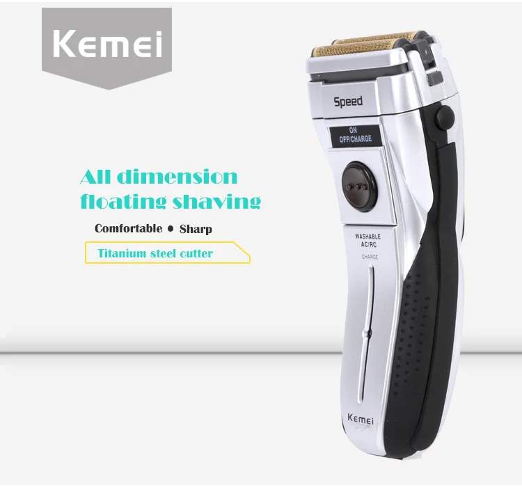 Kemei перезаряжаемая электробритва 3D плавающая Бритва для бороды электрическая бритва Мужская бритвенная машина триммер для волос уход за лицом