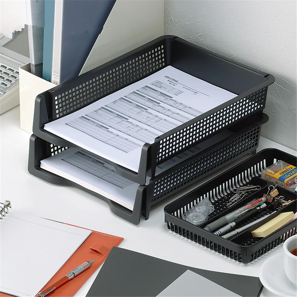 Офисный бумажный лоток 3 шт./лот коробка для хранения документов пластиковая