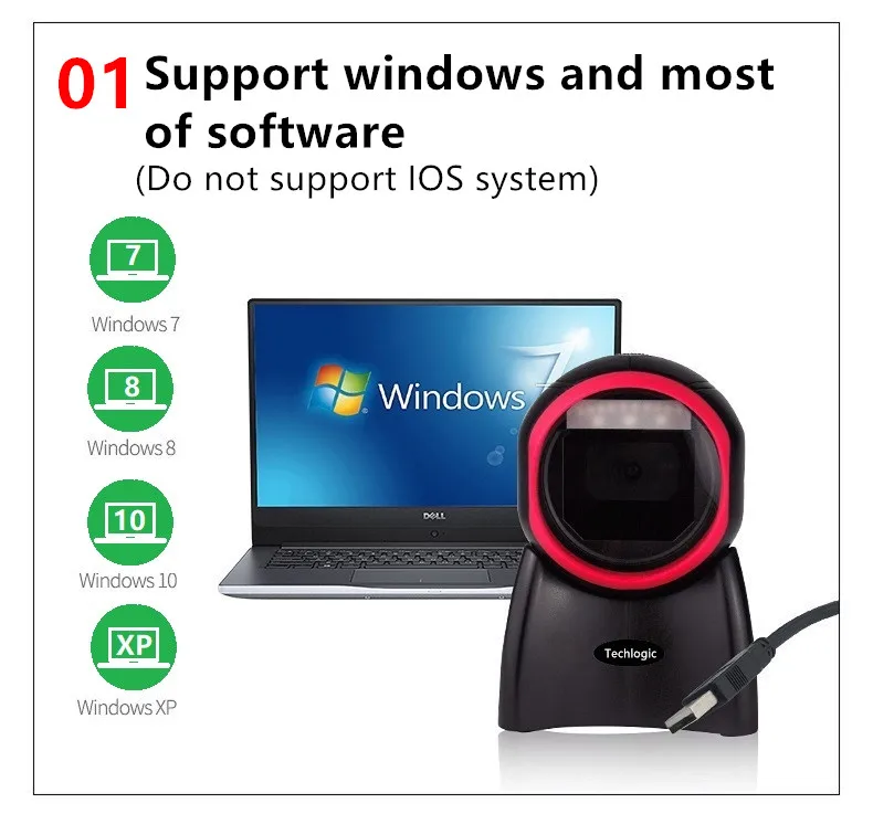 Techlogic NT4010 2D сканер штрих-кода платформа Всенаправленный сканер штрихкодов супермаркет штрихкодов пистолет