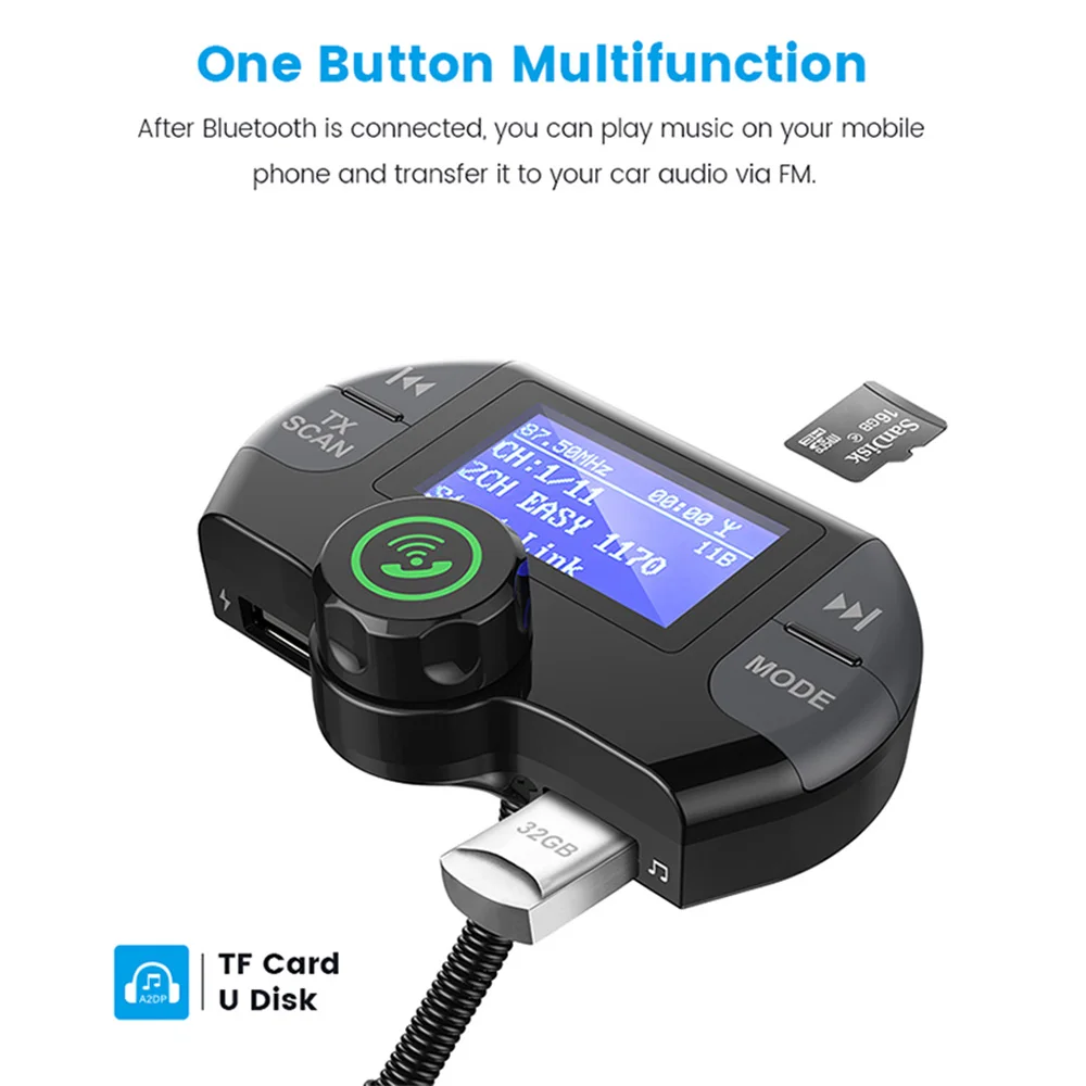 G21 QC3.0 двойной Порты usb автомобиля Зарядное устройство приемник dab Mp3 плеер Bluetooth