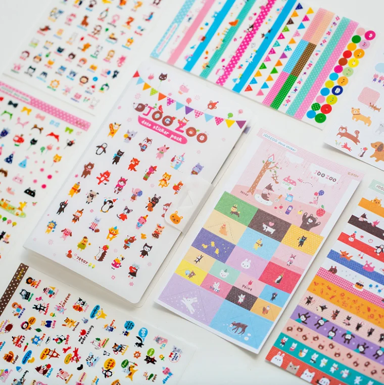 

8 Pcs/pack Hot sale Cute Sticker Masking Paper Diary Stickers Planner Stickers/sticky Notes/stationery Products