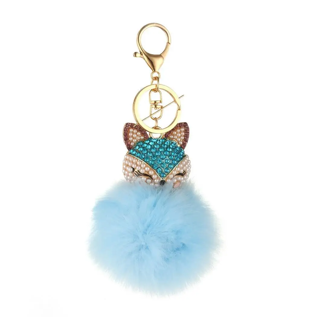 Женская цепочка из искусственного меха с помпоном и стразами украшение подарок