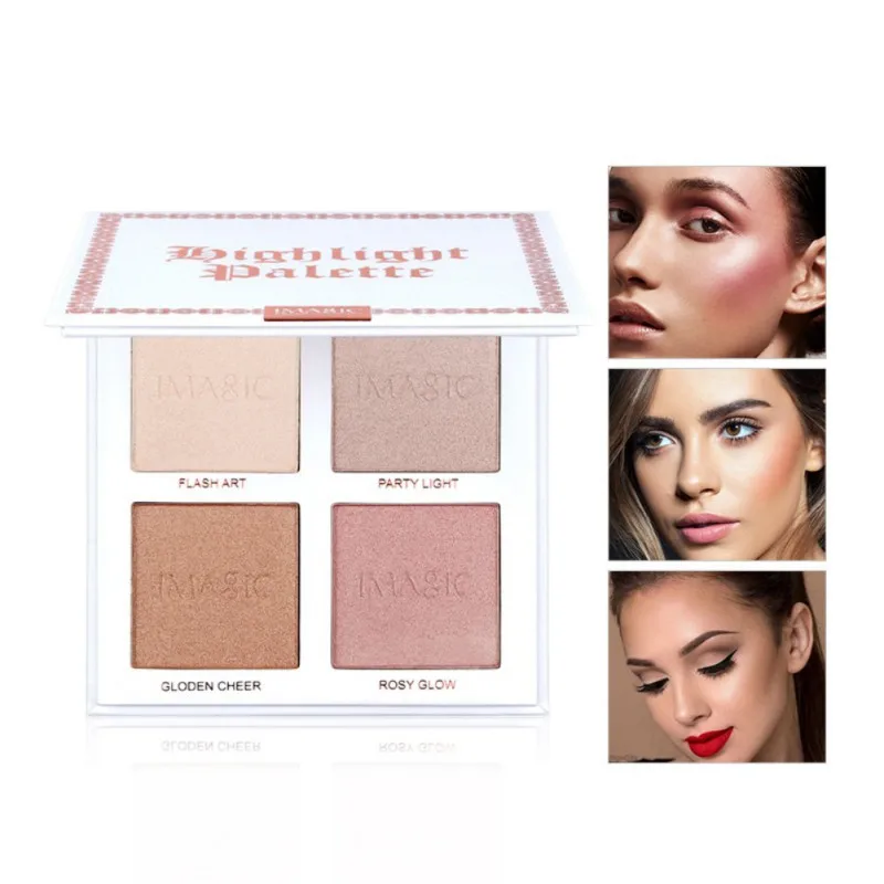 Хайлайтер Shimmer Powder Palette контур лица макияж Highlight Brighten face Bronzer|Бронзеры и